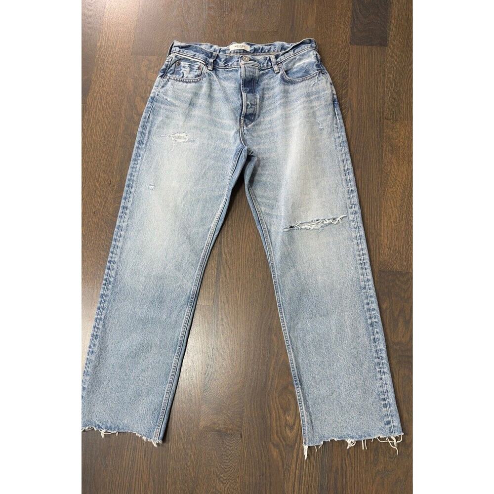 Moussy Light Blue Straight Leg Jeans - Picture 6 of 12